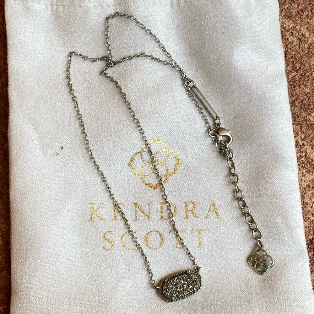 Kendra Scott Elisa Necklace in Silver Drusy